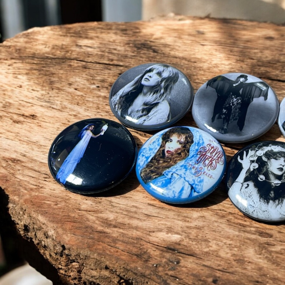 7 Pack Stevie Nicks Badge Button Set - Picture 2 of 5